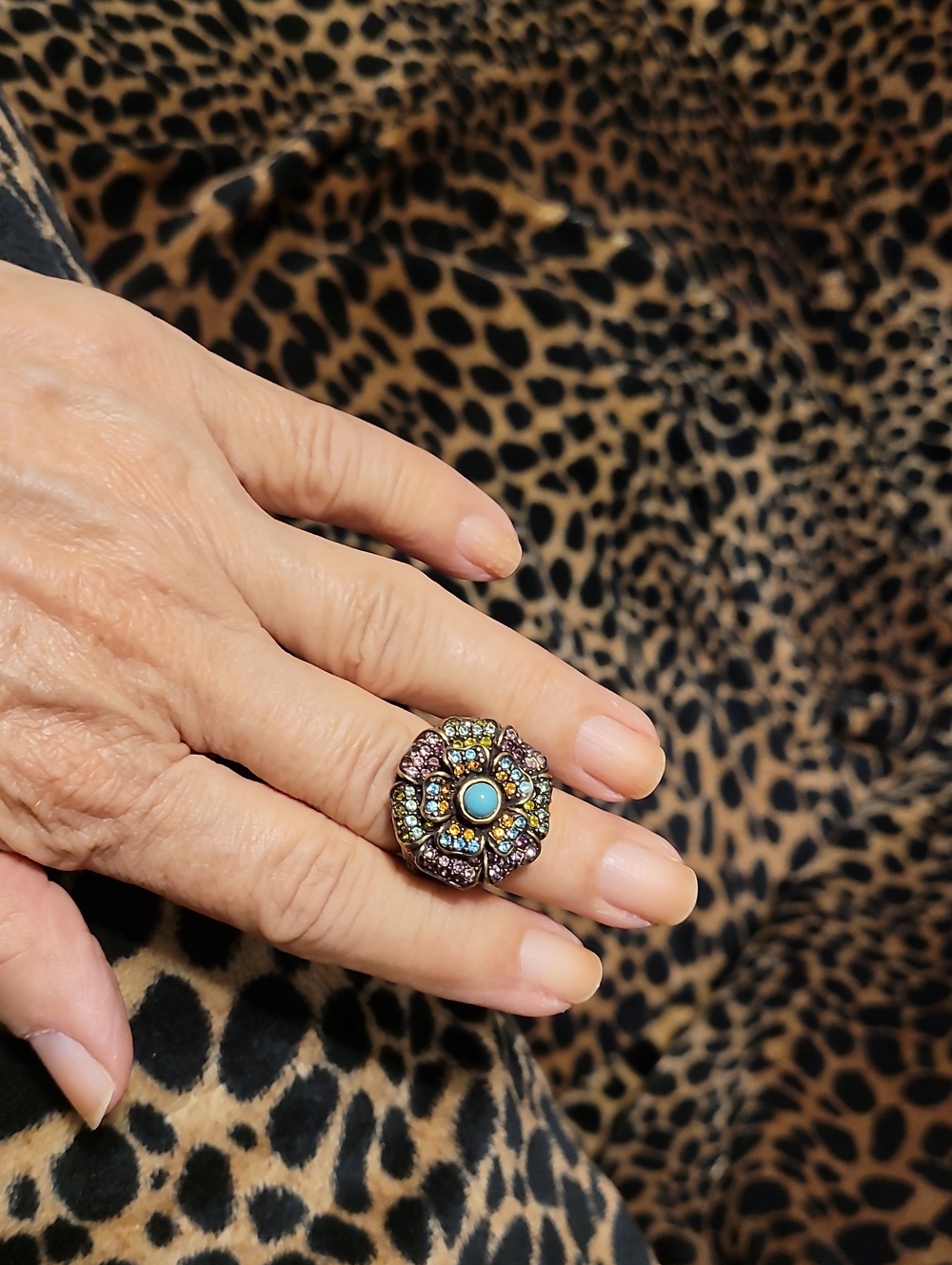 Boho Designer Statement Ring Upscale Quality Fashion Heidi Daus - Picture 2 of 6